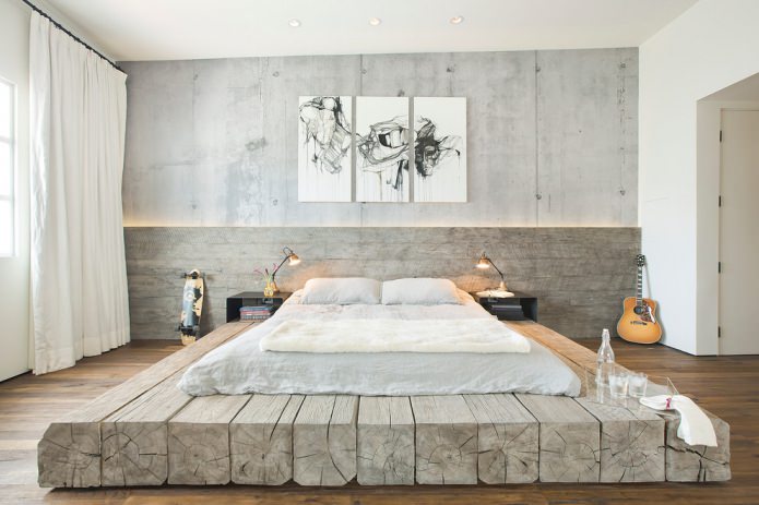 graues Schlafzimmer