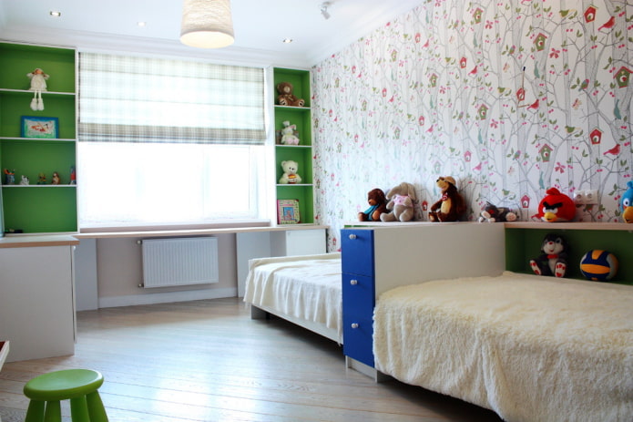 Einteilung eines Kinderzimmers für zwei Jungen