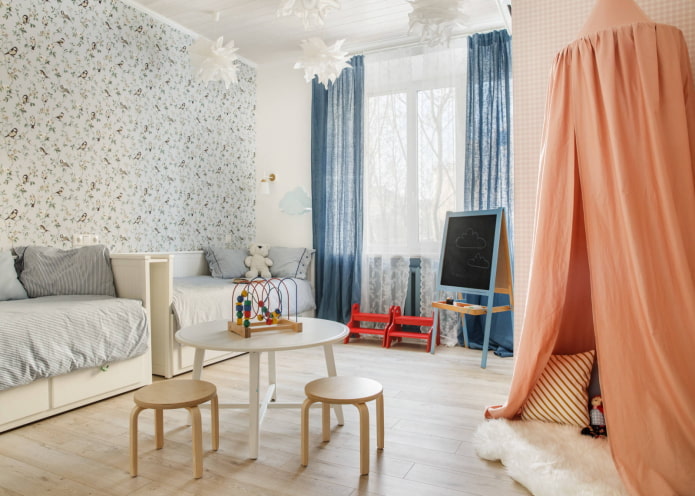 Ein Zimmer in Pastellfarben