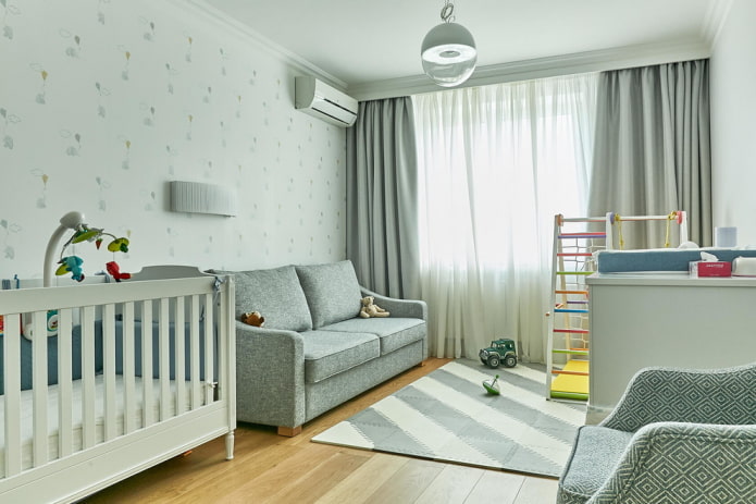 Farbschema bei der Gestaltung eines Kinderzimmers für ein Baby