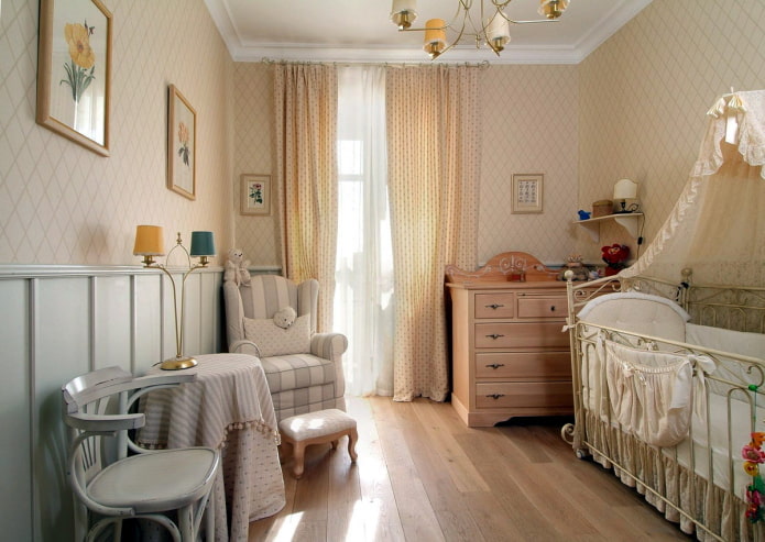 Babyzimmer im Provence-Stil