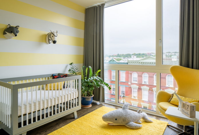 Farbschema bei der Gestaltung eines Kinderzimmers für ein Baby