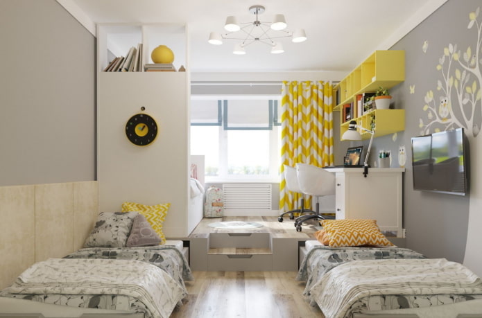 Schlafzimmer für gemischtgeschlechtliche Schulkinder