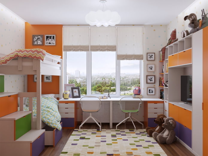 Schlafzimmer für gemischtgeschlechtliche Schulkinder