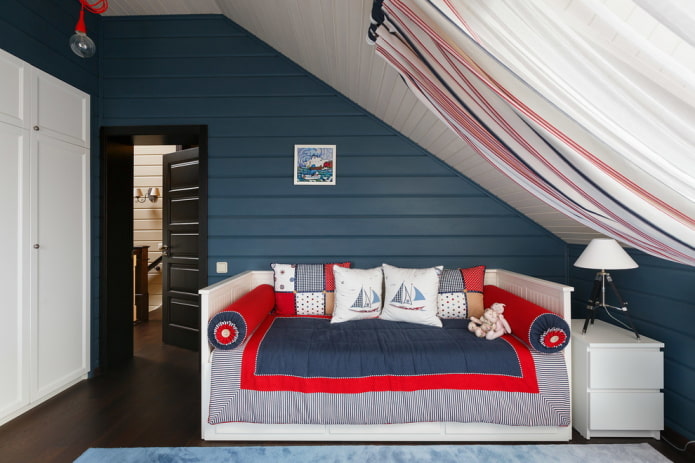 Kinderzimmer-Design im Marine-Stil