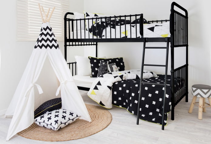 Geschmiedetes Etagenbett im Kinderzimmer