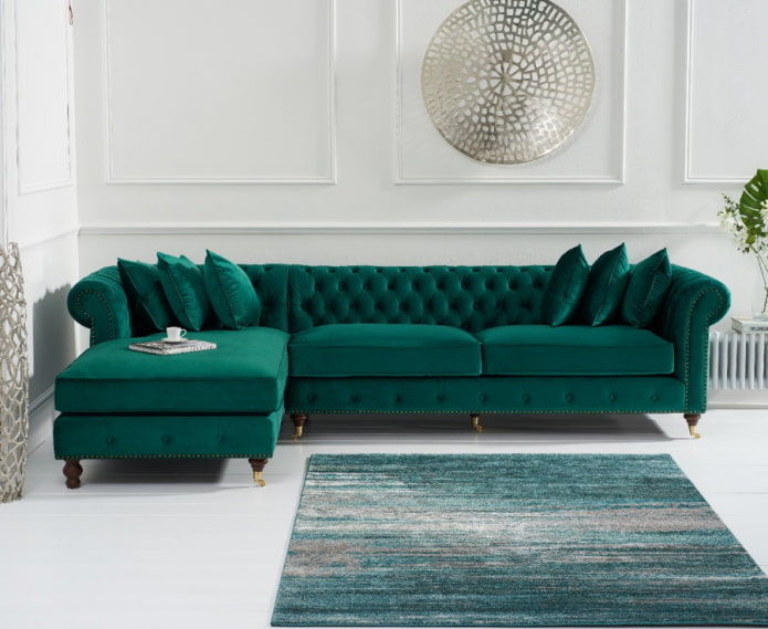 Samt-Ecksofa
