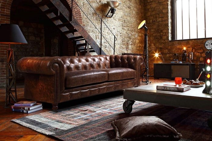 Chestersofa im Loft