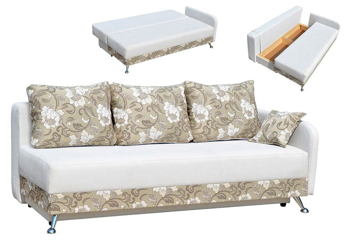 Eurobook-Sofa mit einer Armlehne