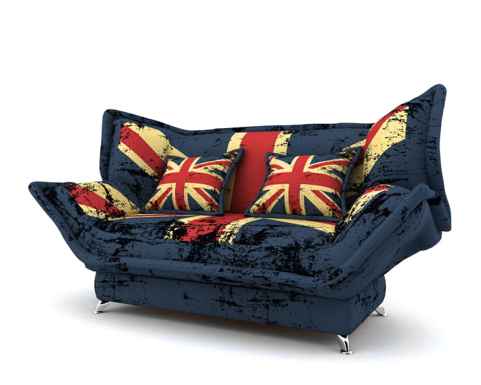 Sofa mit Aufdruck