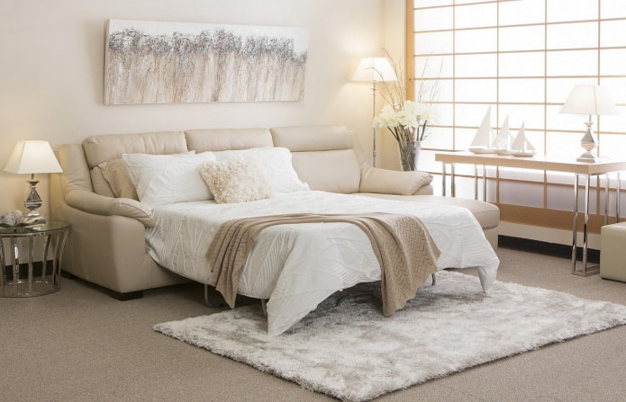 Klappsofa mit weicher Rückenlehne
