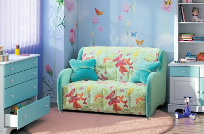 Klappsofa im Kinderzimmer