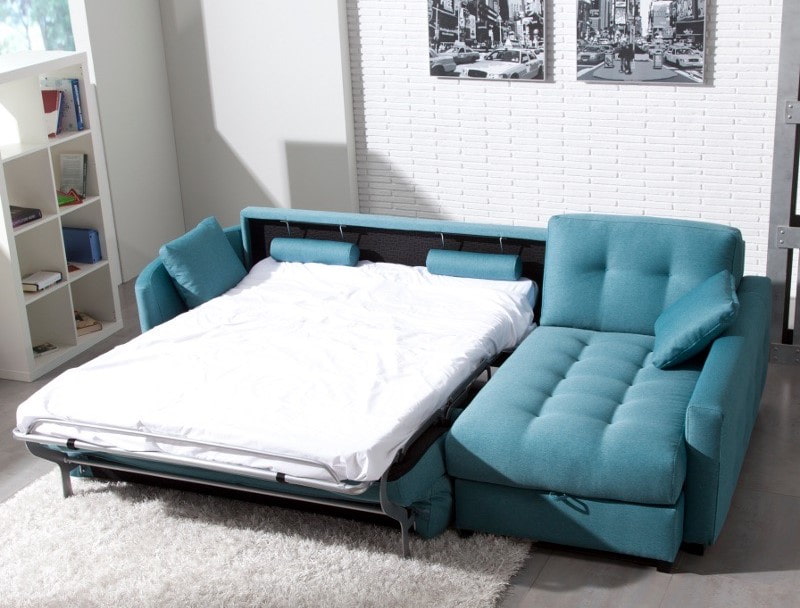 Schlafsofa: Fotos, Mechanismusarten, Polstermaterialien, Design, Farben, Formen