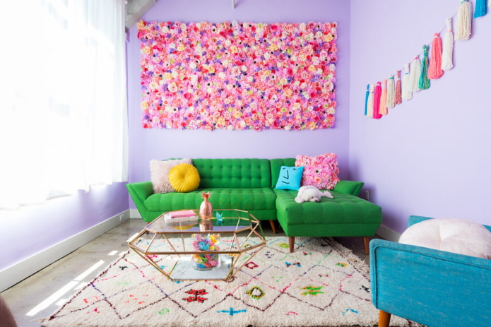 Grasgrünes Sofa