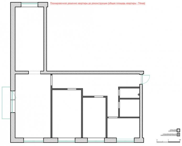 Schema einer 4-Zimmer-Wohnung