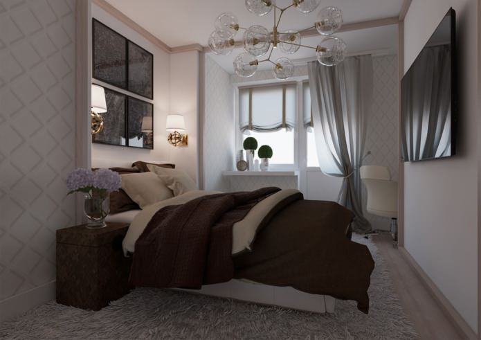 Schlafzimmer mit Balkontür