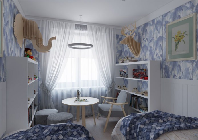 weißer Tüll in einem Kinderzimmer