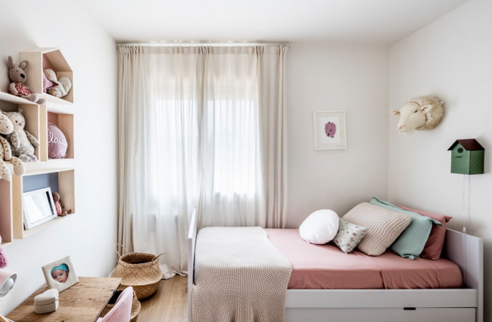 Design eines Kinderzimmers für ein Mädchen