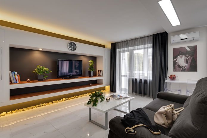 Interieur einer Wohnküche im modernen Stil