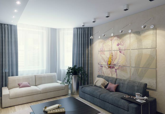Interieur einer Wohnküche im modernen Stil