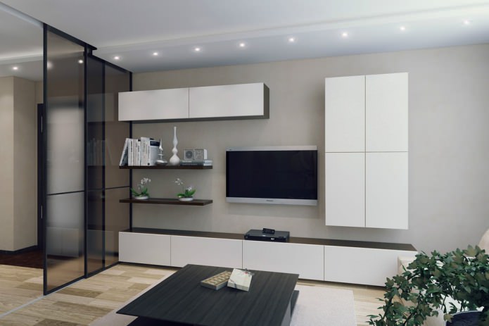 Entwurf einer Zweizimmerwohnung mit 50 m².