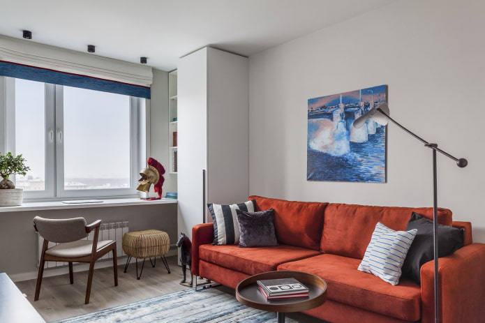 Wohnzimmergestaltung in einer 2-Zimmer-Wohnung