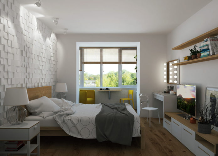 Schlafzimmergestaltung in einer Zweizimmerwohnung