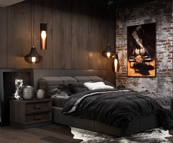 Schlafzimmer im Loft-Stil