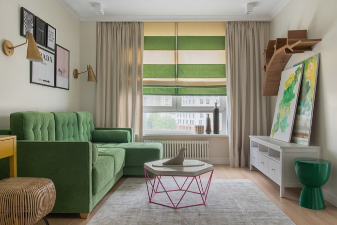 Wohnzimmer mit Ecksofa