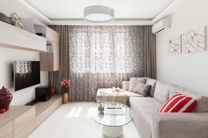 Wohnzimmer in hellen Farben