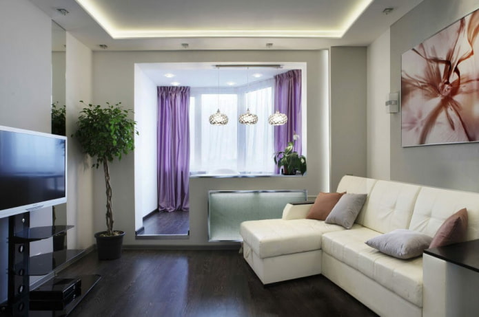 Wohnzimmer 18 Quadratmeter mit Balkon