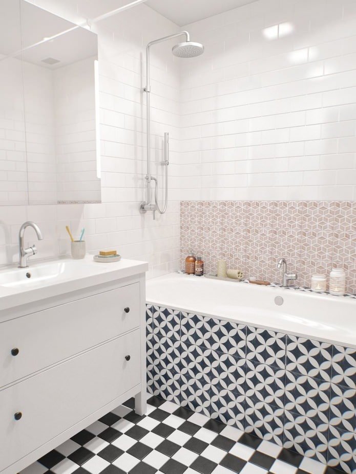 Badezimmer im Designprojekt von eine Wohnung mit 100 m².