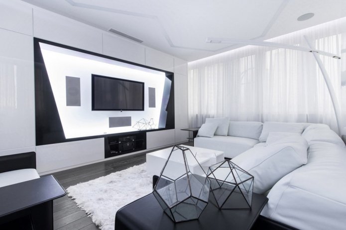 Wohnzimmer im High-Tech-Stil