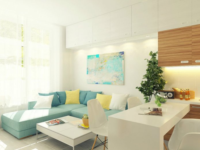 Designprojekt eines Studios von 29 m².