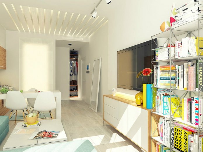 Designprojekt eines Studios von 29 m².