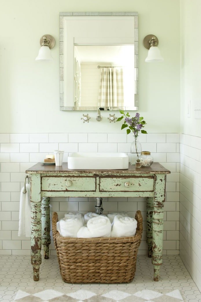 Shabby-Chic-Badezimmer