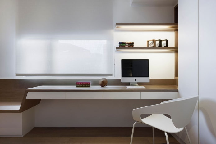minimalistisches Arbeitszimmer