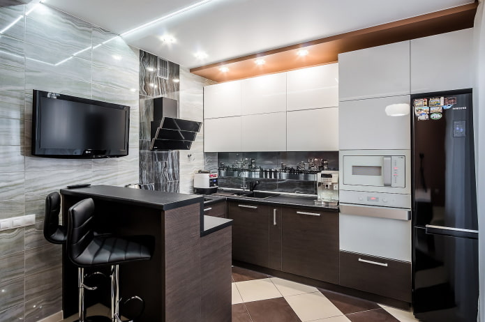 10 m² Küche im Hightech-Stil