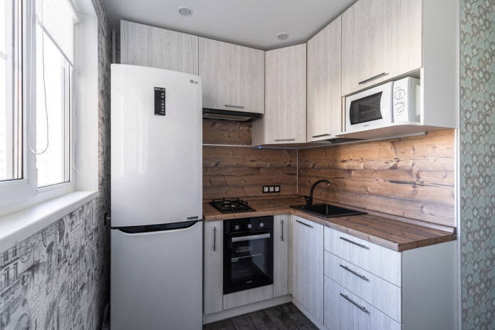 Kühlschrank in der Küche von 5 m²
