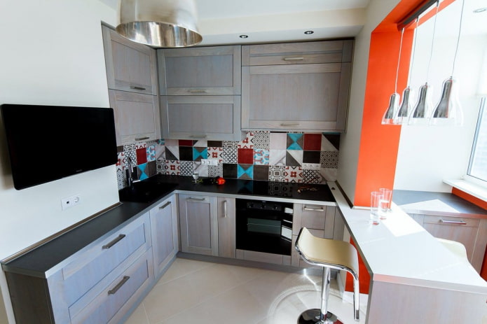 Kücheninterieur von 6 Quadratmetern