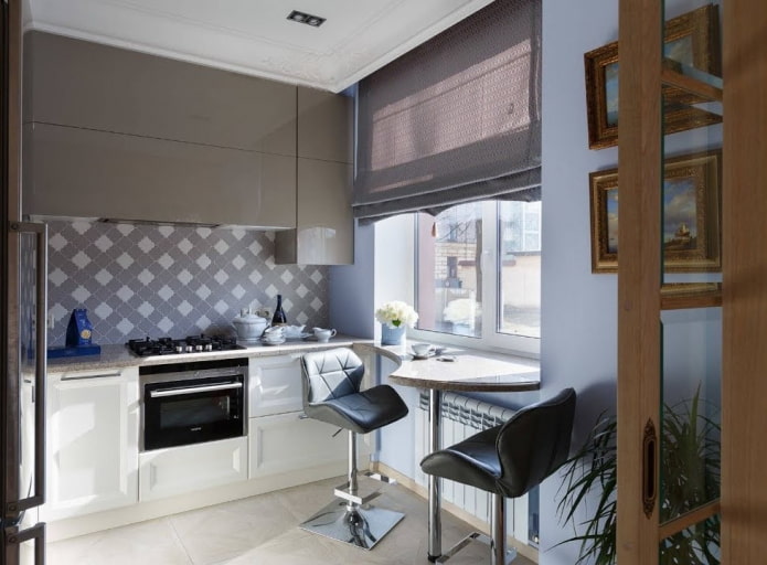 Kücheninterieur von 6 Quadratmetern