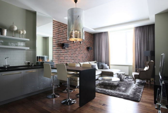 Wohnküche im Loft-Stil