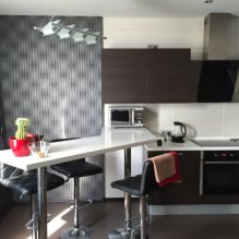 Küchendesign mit Bartheke: 60 moderne Fotos im Interieur -19