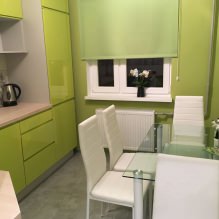 Küchendesign mit grüner Tapete: 55 moderne Fotos im Interieur-15