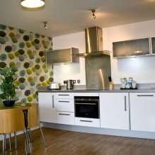 Küchendesign mit grüner Tapete: 55 moderne Fotos im Interieur-14