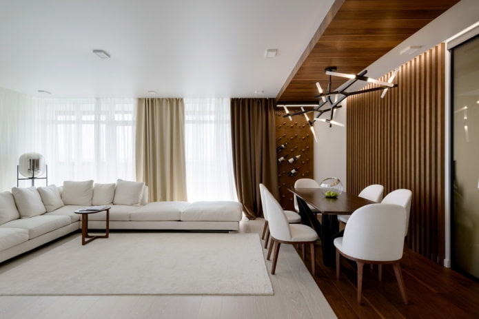 Wohnzimmer-Esszimmer-Innenarchitektur