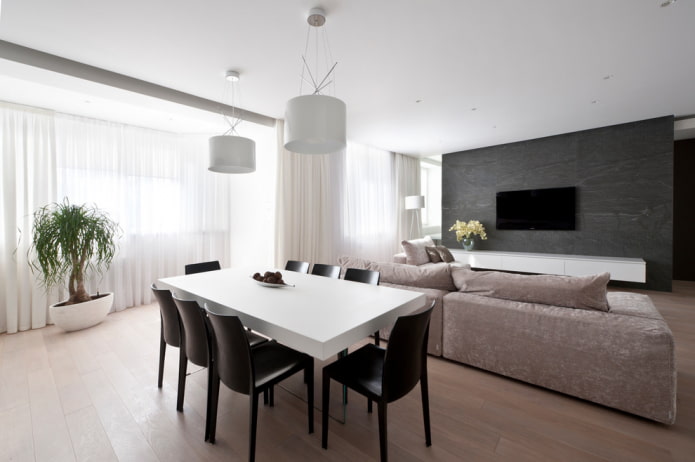 Wohnzimmer-Esszimmer-Innenarchitektur