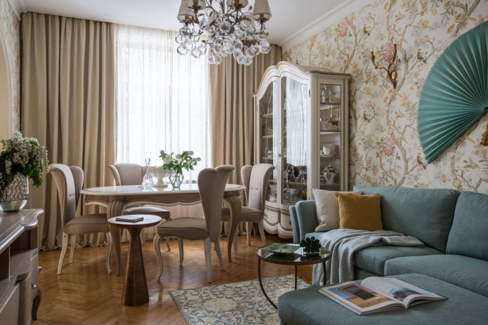 Wohnzimmer-Esszimmer-Innenarchitektur