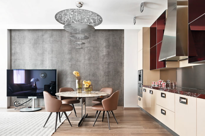 Innenarchitektur Küche-Esszimmer