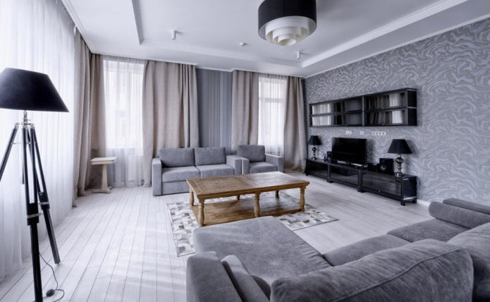Innenansicht einer Zweizimmerwohnung von 100 Quadratmetern